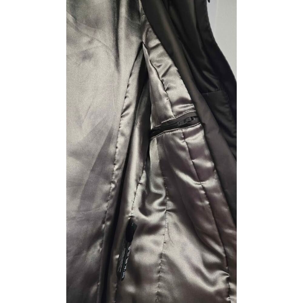 Creenstone Long Hooded A-Line Trench Coat Jacket Brown EU 36 / US S - Picture 5 of 7